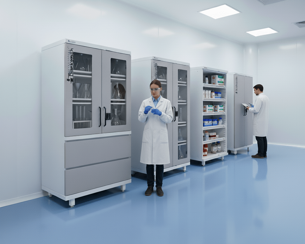 Estos armarios técnicos son ideales para laboratorios de microbiología, universidades, clínicas y centros de investigación que requieren soluciones de almacenamiento duraderas y seguras.