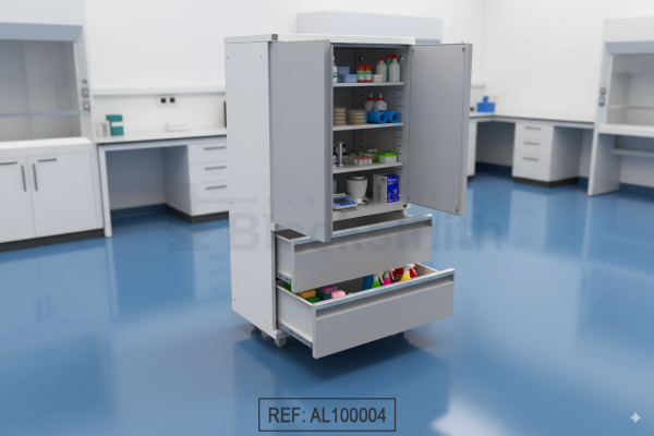 Este armario técnico es ideal para laboratorios de microbiología, universidades, clínicas y centros de investigación que requieren soluciones de almacenamiento duraderas y seguras.