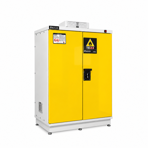Gabinete para inflamables de 45 Galones T90 con Extracción – BLACKSMITH®