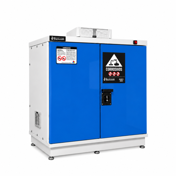 Gabinete para Corrosivos de 30 Galones T90 con Extracción – BLACKSMITH®