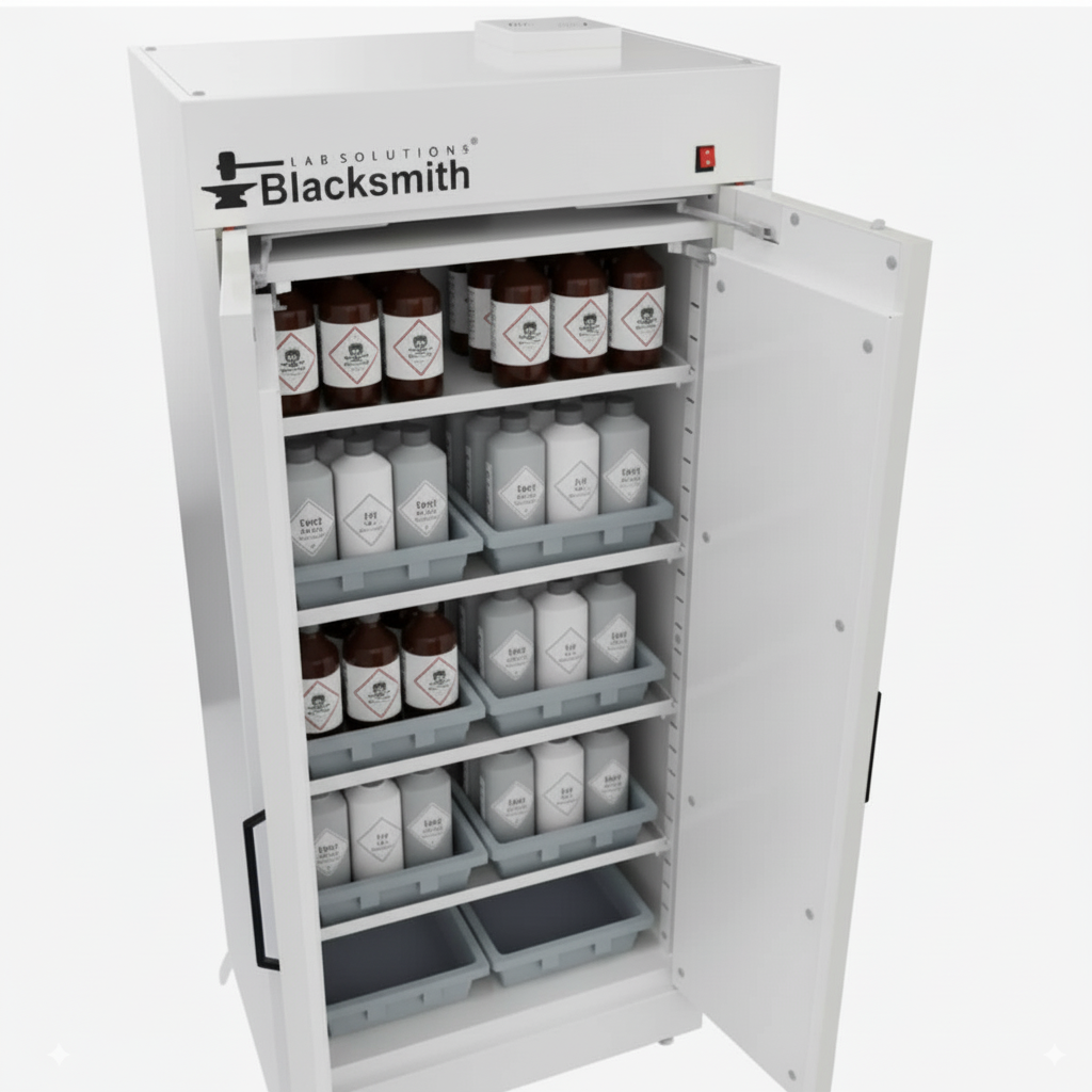 T90 - ARMARIO BLACKSMITH® SERIE 6 - 340lt (90 GALONES)- 2 PUERTAS - ACERO GALVANIZADO - CORROSIVOS - 90X60X192 - Imagen 3